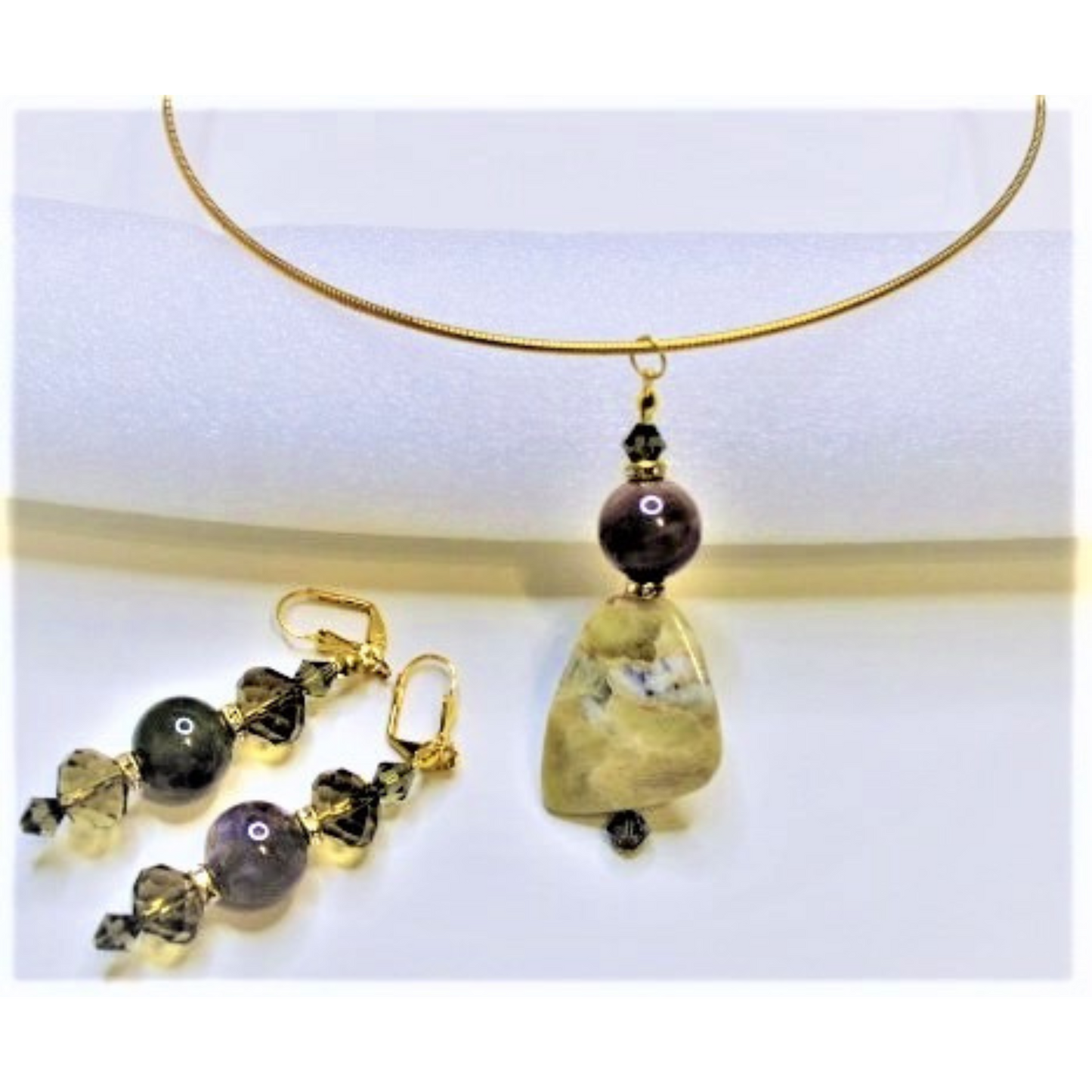 Allison | Choker Necklace + Earrings